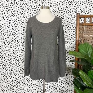 Shopbop | 100% Cashmere Brown Taupe Knit Pullover Neutral Classic Sweater M